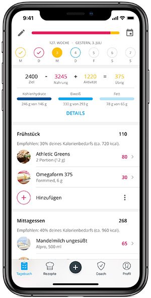 Ernährungs App Yazio